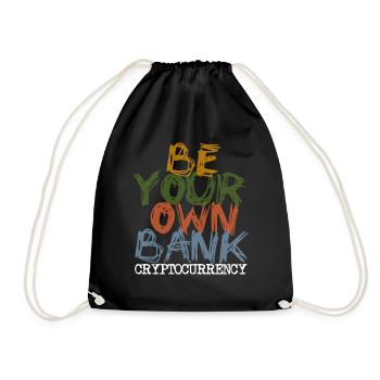 Be your own bank - cryptocurrency - Turnbeutel - Schwarz - Vorne