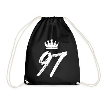 97 Number crown - Drawstring Bag - black - Front