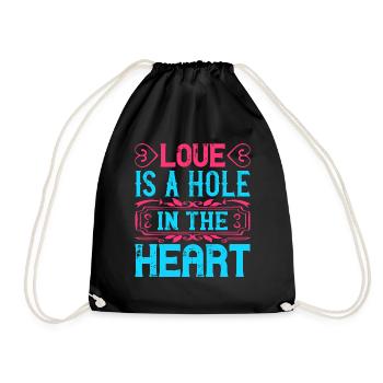 L’amour est un trou dans le cœur - Sac de sport léger - noir - Devant