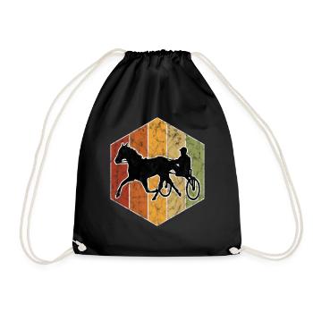 Chevaux de trot Trabrennsport Courses de chevaux - Sac de sport léger - noir - Devant