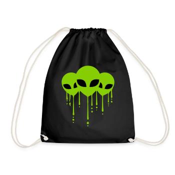 Graffiti Team 3 Aliens - Drawstring Bag - black - Front