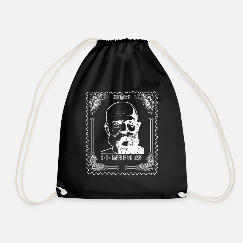 His Majesty Emperor Franz Joseph I - Drawstring Bag - black