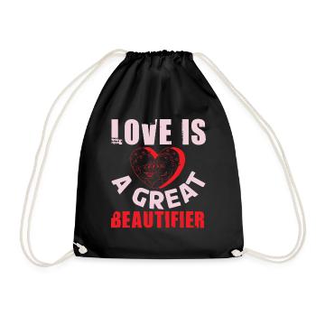 L’AMOUR EST UN GRAND EMBELLISSEUR - Sac de sport léger - noir - Devant