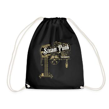 Victorian steampunk design - Drawstring Bag - black - Front