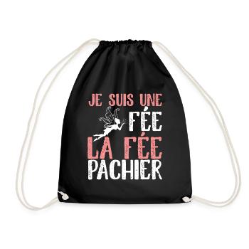 Je Suis La Fée Pas Chier Humour Fête Des Mères - Sac de sport léger - noir - Devant