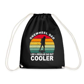 Onewheel Dad wie ein normaler Vater, aber cooler - Turnbeutel - Schwarz - Vorne