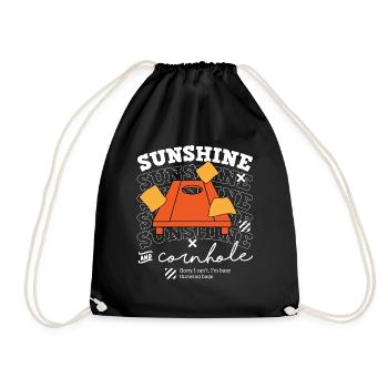 Sac de sport d'été Sunshine and Cornhole - Sac de sport léger - noir - Devant