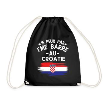 Je Peux Pas J'me Barre Au Croatie Vacances - Sac de sport léger - noir - Devant