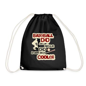 Cool Baseball Dad - Turnbeutel - Schwarz - Vorne