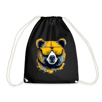 Arkor the spectacled bear - Drawstring Bag - black - Front