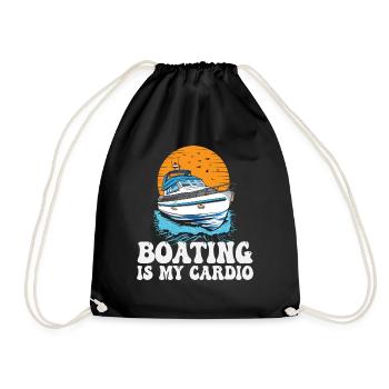 La navigation de plaisance est ma citation Cardio Lake Life Motorboating - Sac de sport léger - noir - Devant