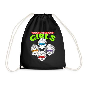 MIDDLE AGED GIRLS - Drawstring Bag - black - Front