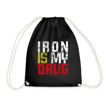 Iron is my drug I - Turnbeutel - Schwarz - Vorne