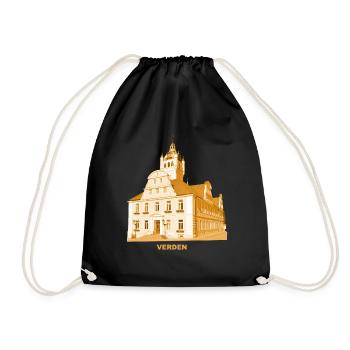 Verden Rathaus Aller Niedersachsen - Drawstring Bag - black - Front