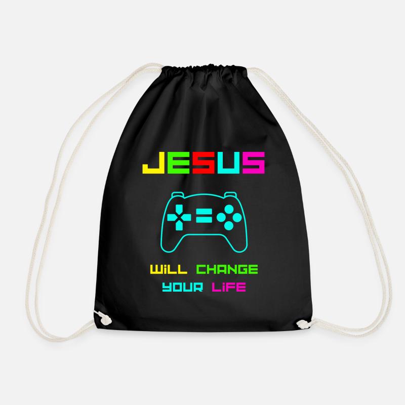 Jesus will change your life colour - Turnbeutel - Schwarz