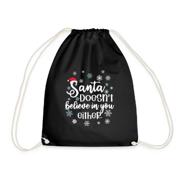Le Père Noël ne croit pas en vous non plus - Sac de sport léger - noir - Devant