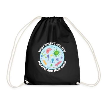 What Doesn't Kill You Mutates Funny Biology - Drawstring Bag - black - Front