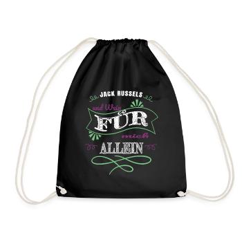 Chihuahua Red Wine Alcohol Birthday Gift - Drawstring Bag - black - Front