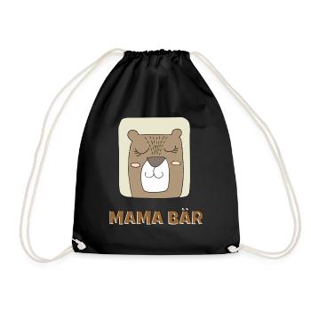 MAMA BÄR - Turnbeutel - Schwarz - Vorne
