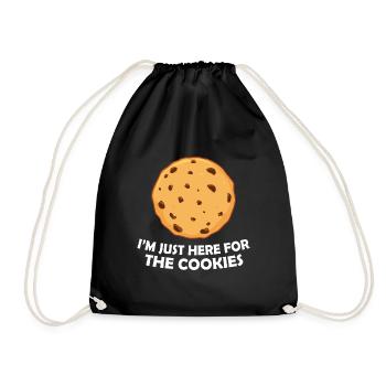 Je suis juste là pour les biscuits - Sac de sport léger - noir - Devant