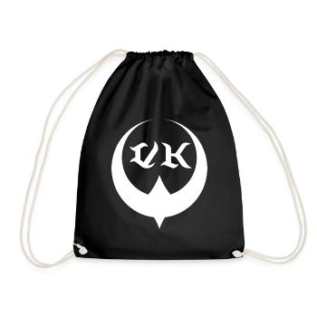VK White Moon Logo - Turnbeutel - Schwarz - Vorne