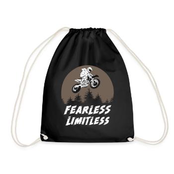 Fearless Limitless Motocross - Drawstring Bag - black - Front