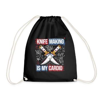 Passion pour les couteaux et la forge - Sac de sport léger - noir - Devant
