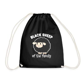 Mouton noir de la famille - Sac de sport léger - noir - Devant