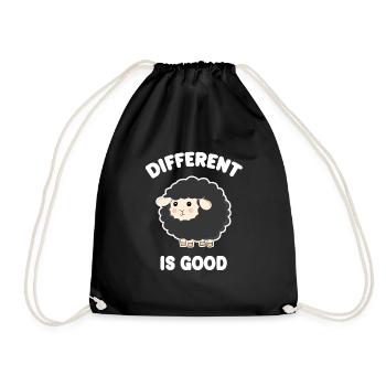 Anders ist Good Black Sheep - Turnbeutel - Schwarz - Vorne