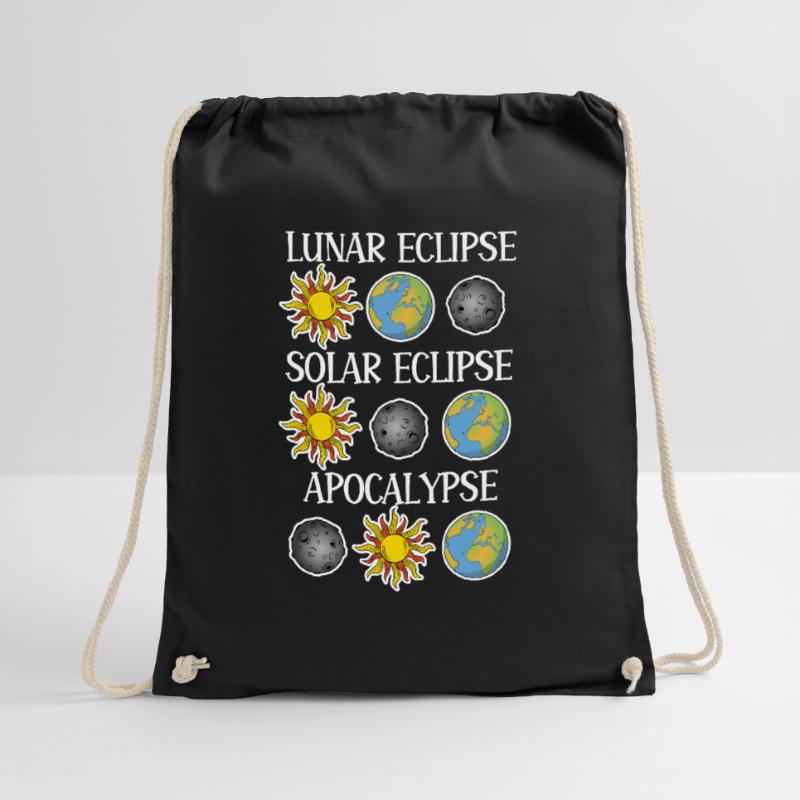 Lunar Eclipse Solar Eclipse Apocalypse Drawstring Bag