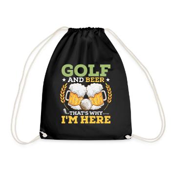 Golf et bière, c’est pourquoi je suis ici Golfeur Hobby - Sac de sport léger - noir - Devant