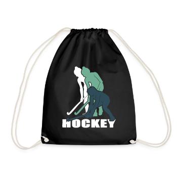 Hockey Hockey-girl Field Hockey Hockey Club - Drawstring Bag - black - Front