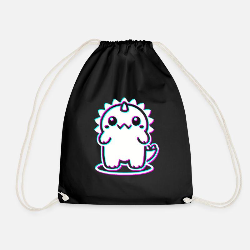 Kawaii monster - Drawstring Bag - black