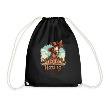 Hobbyhorsing Hobby Horsing Horse Stable - Drawstring Bag - black - Front