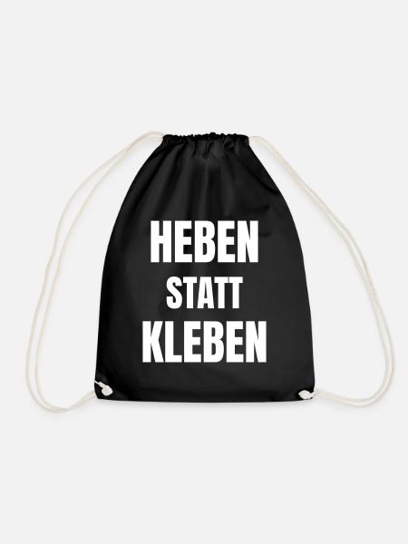 Heben statt Kleben - Turnbeutel - Schwarz