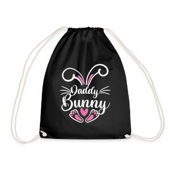 Daddy Bunny - Drawstring Bag - black - Front