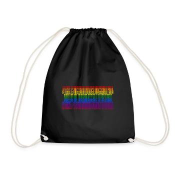 To love without depending - Drawstring Bag - black - Front
