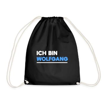Wolfgang Name Spruch für stolze Wolfgangs - Turnbeutel - Schwarz - Vorne