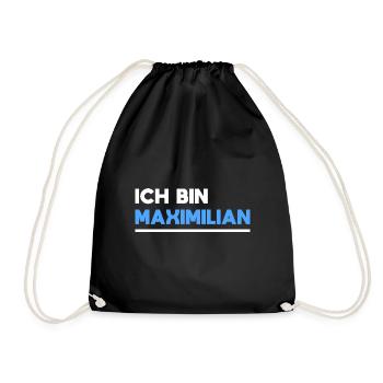 Maximilian Name Spruch für stolze Maximilians - Turnbeutel - Schwarz - Vorne
