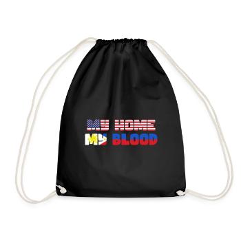 Patriotisches USA Design für stolze Pinoys - Turnbeutel - Schwarz - Vorne