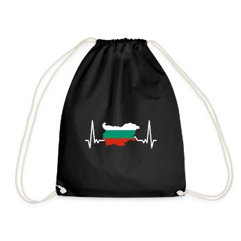 Bulgaria Flag Bulgarian Flag Golden Sands - Drawstring Bag - black - Front