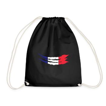 Drapeau de la France Look utilisé Drapeau de la France - Sac de sport léger - noir - Devant