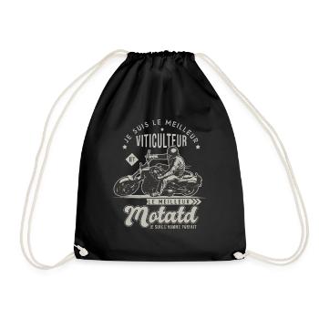 Motard le meilleur viticulteur cadeau vigneron - Sac de sport léger - noir - Devant