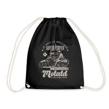 Motard le meilleur Sapeur pompier cadeau cool - Sac de sport léger - noir - Devant