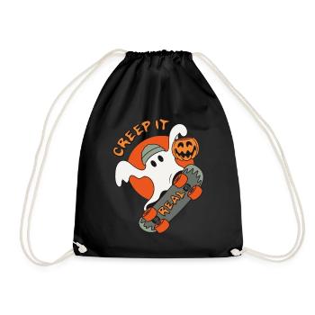 Creep It Real Halloween-Skater Geist skaten - Turnbeutel - Schwarz - Vorne