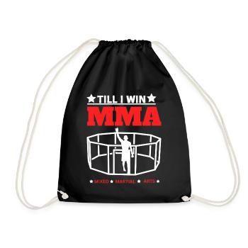 MMA Till I WIN - Turnbeutel - Schwarz - Vorne