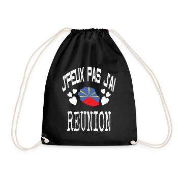 cadeau drole drapeau carte ile de la reunion 974 - Sac de sport léger - noir - Devant