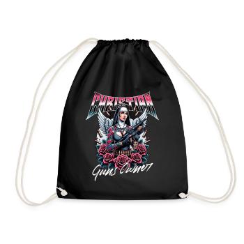 Passionate Believer Guns Christian - Drawstring Bag - black - Front