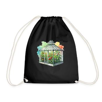 Dream greenhouse #1 - Drawstring Bag - black - Front