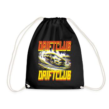 Drift Car - Futuristisches Autorennen im Retro-Stil - Turnbeutel - Schwarz - Vorne